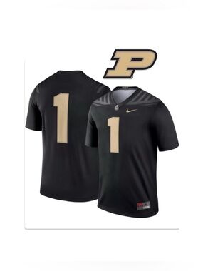NWT [Nike] Purdue Boilermakers #1 NCAA Black/Gold Football Jersey Men’s Sz XL